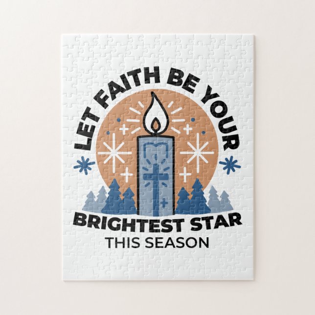 Lass Faith Shine Bright: Winterthema (Vertikal)