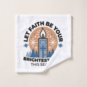 Lass Faith Shine Bright: Winterthema Badhandtuch Set