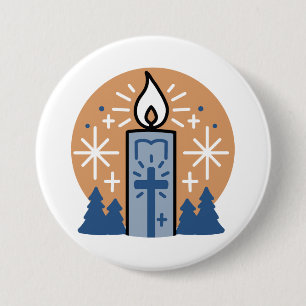 Lass Faith Shine Bright: Winterthema Button