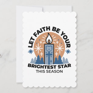 Lass Faith Shine Bright: Winterthema Dankeskarte