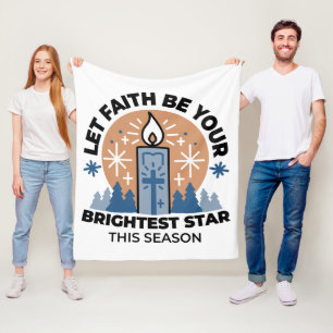 Lass Faith Shine Bright: Winterthema Fleecedecke