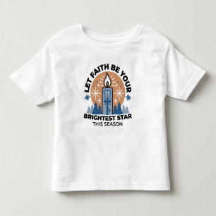 Lass Faith Shine Bright: Winterthema Kleinkind T-shirt