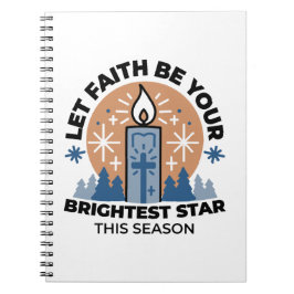 Lass Faith Shine Bright: Winterthema Notizblock