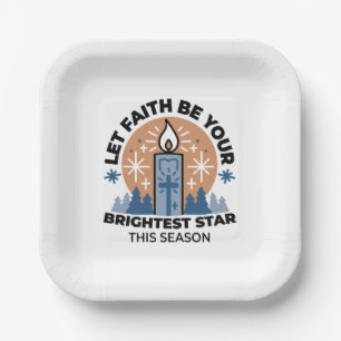 Lass Faith Shine Bright: Winterthema Pappteller