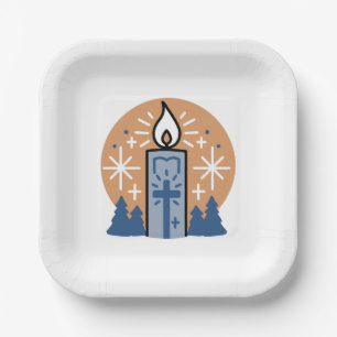 Lass Faith Shine Bright: Winterthema Pappteller
