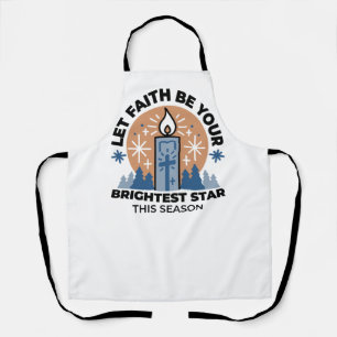 Lass Faith Shine Bright: Winterthema Schürze