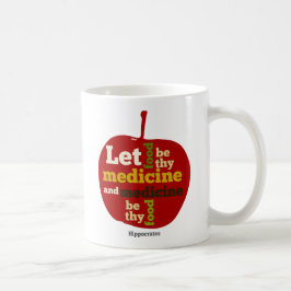 Lass Food sei dein Medizin APPLE Kaffeetasse