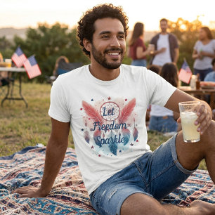 Lass Freiheit funkeln Traumfänger T-Shirt