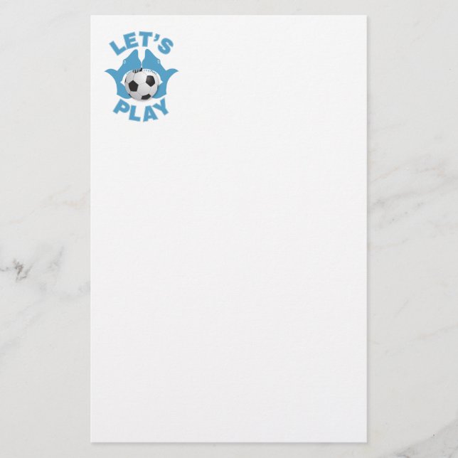 Lass-Fußball Briefpapier (Vorderseite)