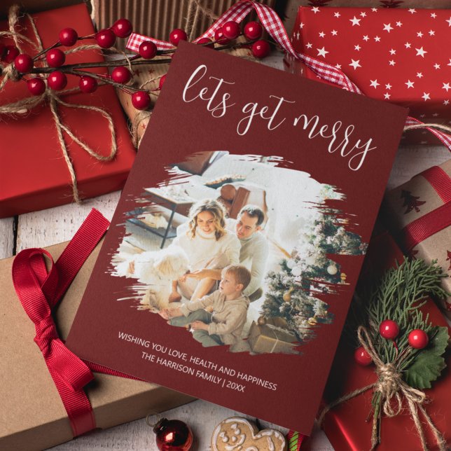 Lass Get Merry | Brushed Effect Foto Weihnachten (Von Creator hochgeladen)