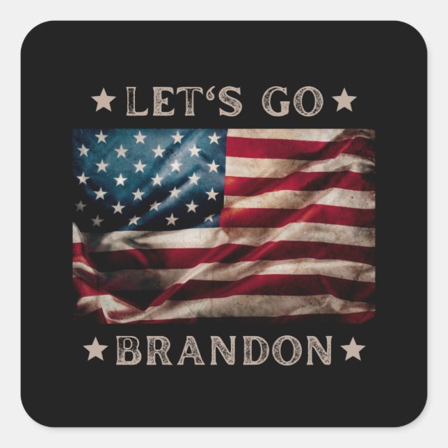Lass Go Brandon Chant Reporter Quadratischer Aufkleber (Vorderseite)