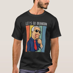 Lass Go Brandon Funny Ice Cream Cone Meme T-Shirt