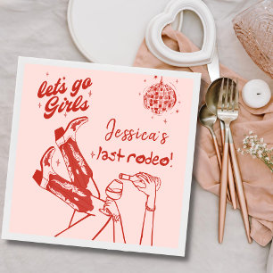 Lass Go Girls Disco Cowgirl Junggeselinnen-Abschie Serviette