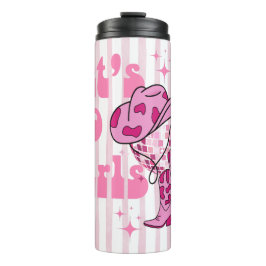 Lass Go Girls Disco Cowgirl Junggeselinnen-Abschie Thermosbecher