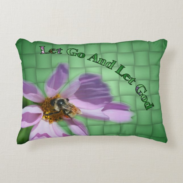 Lass Go Lass Gott sei auf Blume Inspiration Dekokissen (Vorderseite)