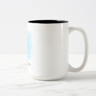 Lass Go, nährlich und offen - Inspirationsinterne Zweifarbige Tasse