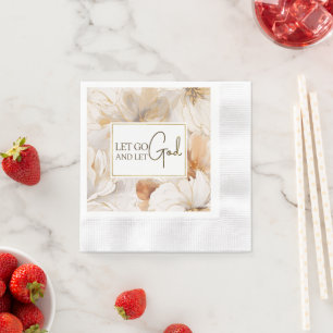 Lass Go und Lass Gott Christlich Inspiration Zitat Serviette