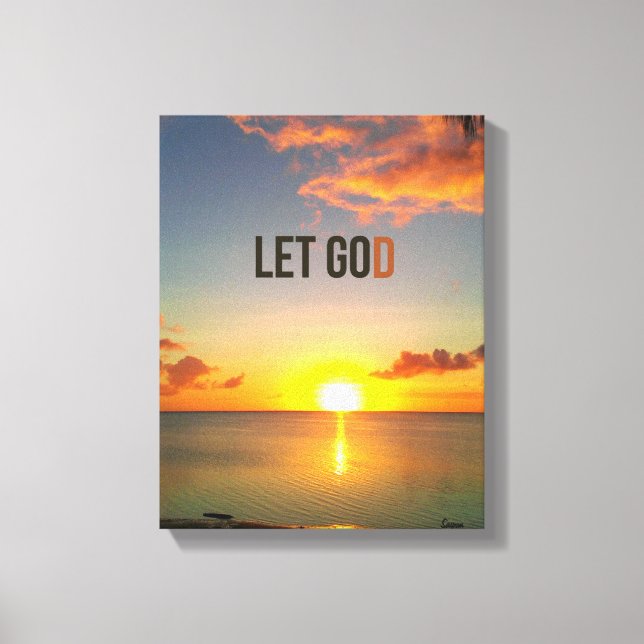 Lass Go und Lass Gott Sonnenuntergang Leinwand (Vorderseite)