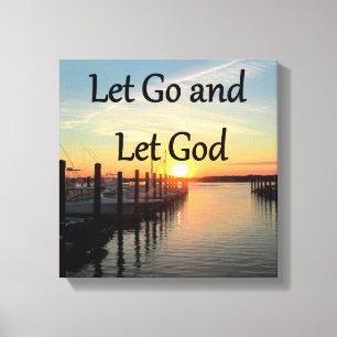 LASS GO UND LASS GOTT SUNSET LEINWANDDRUCK