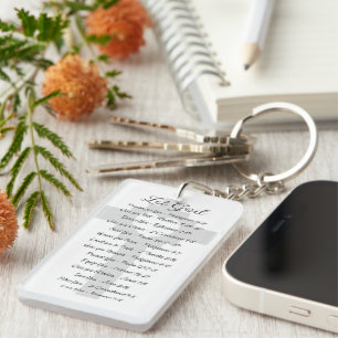 Lass Gott Schrift Inspiration personalisiert Schlüsselanhänger