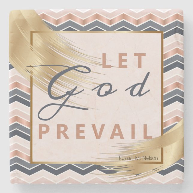 Lass Gottes Prevail, Russell M Nelson Konferenzang Steinuntersetzer (Vorderseite)