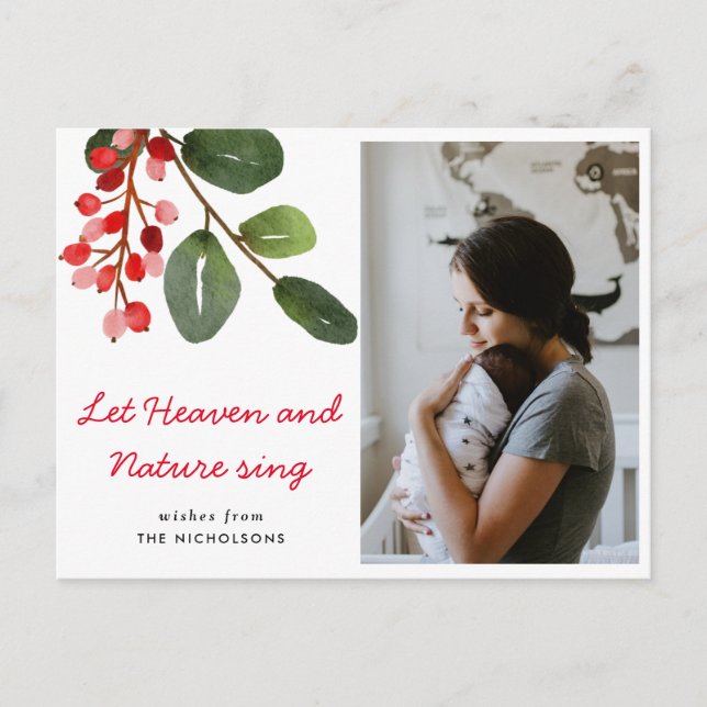 Lass Heaven & Nature Sing Red Berry | FOTO Postkarte (Vorderseite)