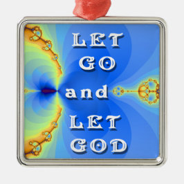 Lass hin und Lass Gott kosmisches abstraktes Desig Ornament Aus Metall