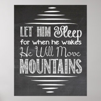 Lass Ihm Sleep Chalkboard Poster