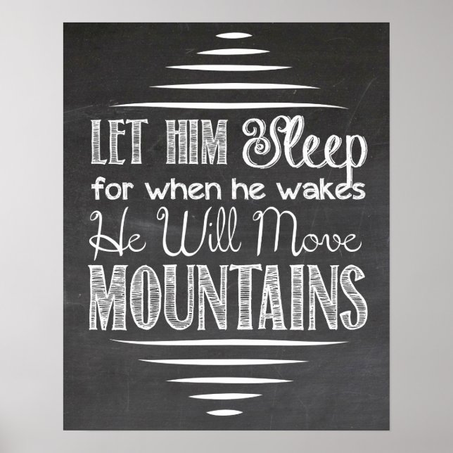 Lass Ihm Sleep Chalkboard Poster (Vorne)