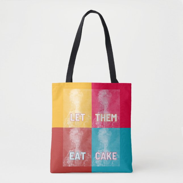 "Lass ihnen Eat Cake": Marie Antoinette (Pop art) Tasche (Vorderseite)