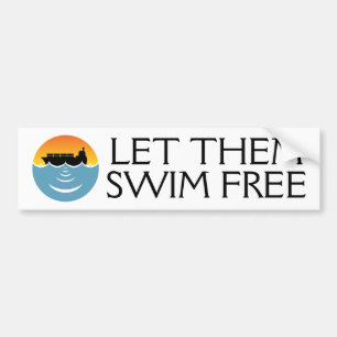 lass ihnen, frei zu schwimmen, um den Meereslärm z Autoaufkleber