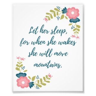 Lass ihren Schlaf 8x10 Foto