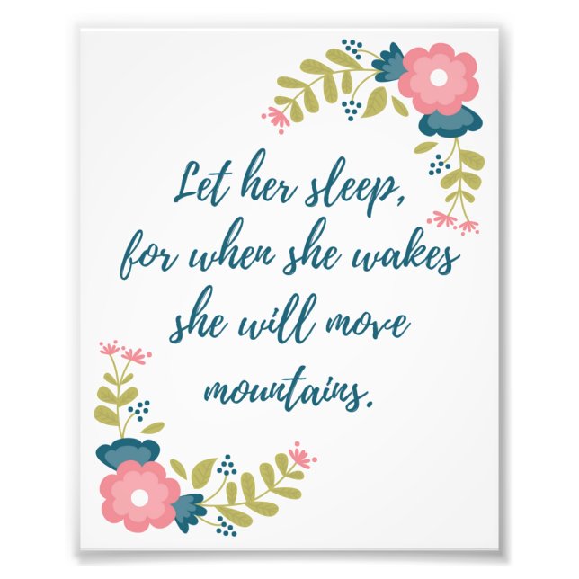 Lass ihren Schlaf 8x10 Foto (Vorne)