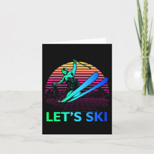 Lass ist Skifarben Vintagen 90er 80er Skifahren Wi Karte
