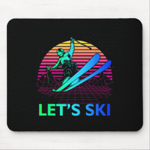 Lass ist Skifarben Vintagen 90er 80er Skifahren Wi Mousepad