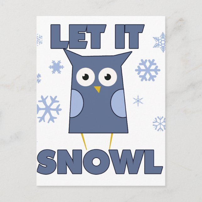 Lass ist SNOW OWL Postkarte (Vorderseite)