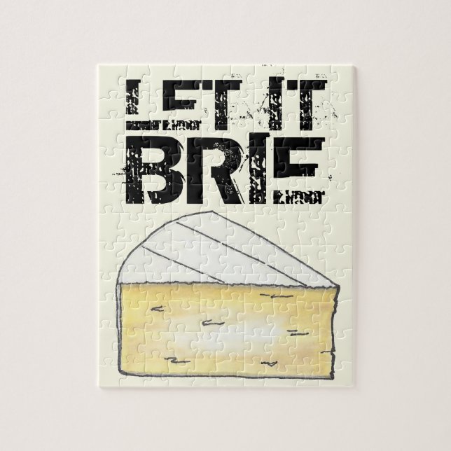 Lass It Brie (Be) Creamy French Cheese Wedge Feins (Vertikal)