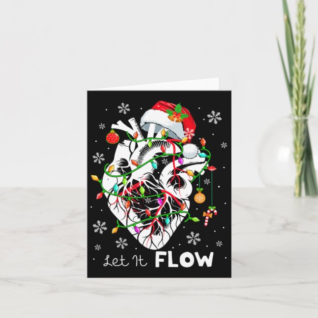 Lass It Fwing Xmas Anatomie Santa Heart Teil Cardi Karte (Vorderseite)
