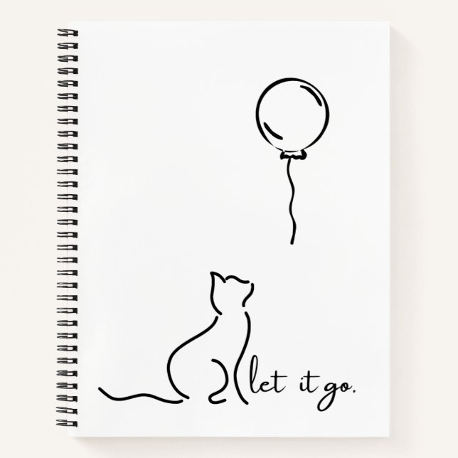 Lass It Go - Cat Design Spiral Notebook Notizbuch (Vorderseite)