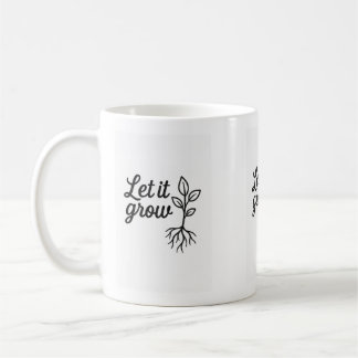 Lass It Grow - Minimalistische Pflanze Lover Kaffeetasse