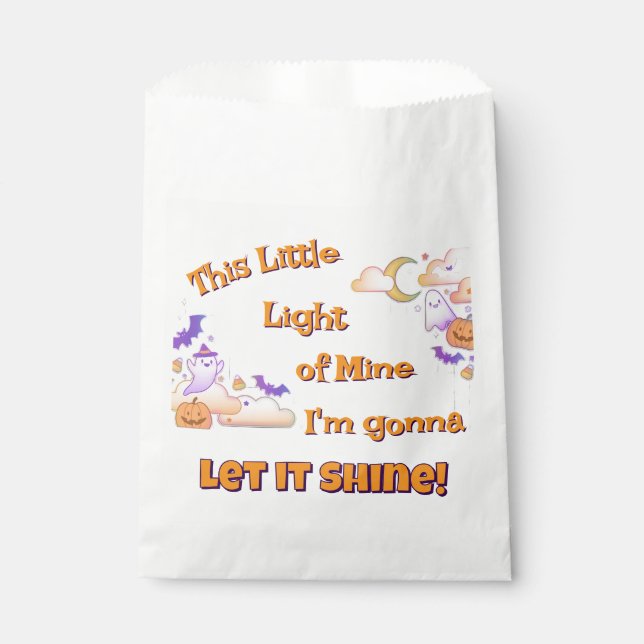 Lass It Shine Christlich Halloween Gefälligkeitsta Geschenktütchen (Vorderseite)