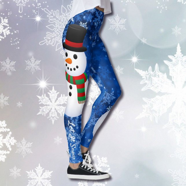 Lass It Snowman Leggings Weihnachtsblumen (Von Creator hochgeladen)