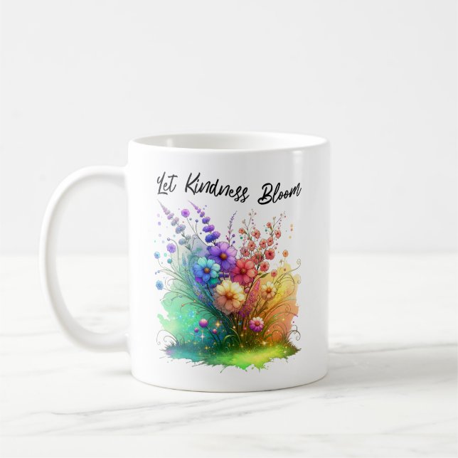 Lass Kindness Bloom Floral Kaffeetasse (Links)