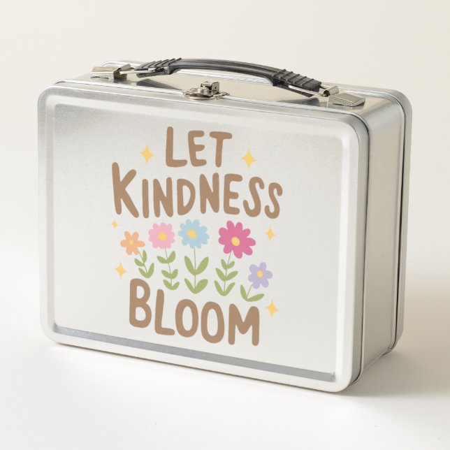 Lass Kindness Bloom Metall Brotdose (Vorderseite)