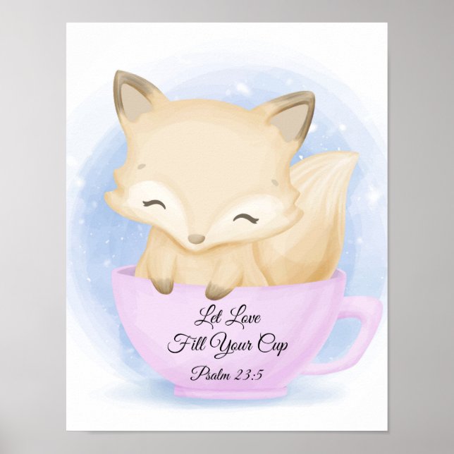 Lass Liebe Fill Cup Fox Animal Poster (Vorne)