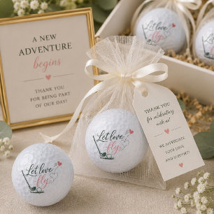 Lass Liebe fliegen, Hochzeitsgeschenk, Golf Thema Golfball