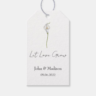 Lass Liebe wachsen Calla-Lilien-Samenpackung Hochz Geschenkanhänger