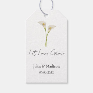 Lass Liebe wachsen Calla-Lilien-Samenpackung Hochz Geschenkanhänger