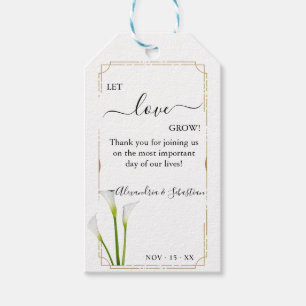 Lass Liebe wachsen Calla Lily Grüne Gastgeschenk H Geschenkanhänger