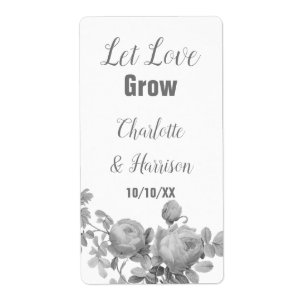 Lass Liebe wachsen Samenpaket Hochzeitsgunst Label